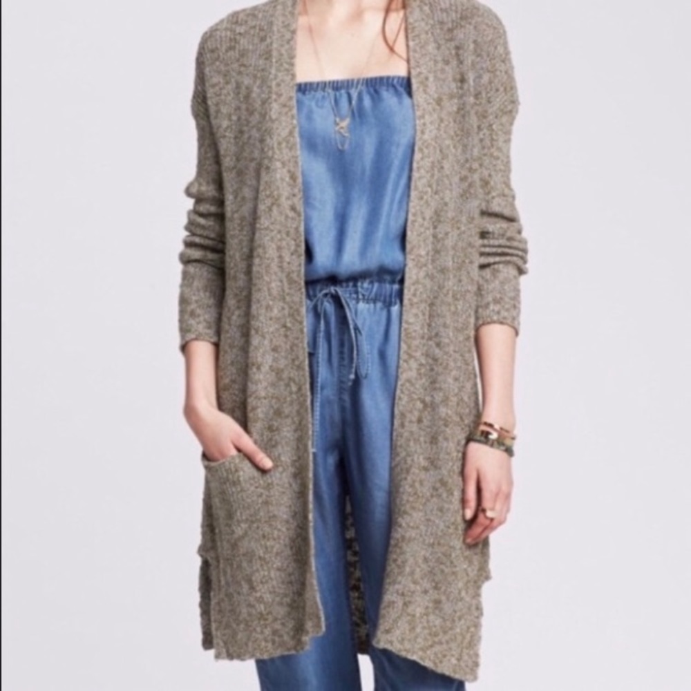 Banana Republic Gray Cardigan Sweater